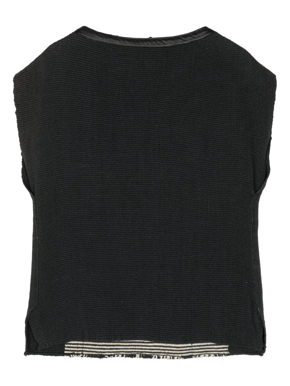 Intarsia-Knit Cotton Top