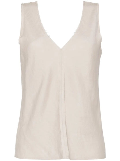 V-Neck Seam-Detailing Top
