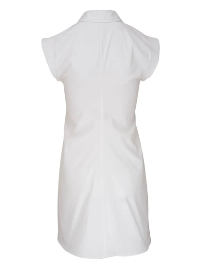 Cap-Sleeve Gathered Shirtdress