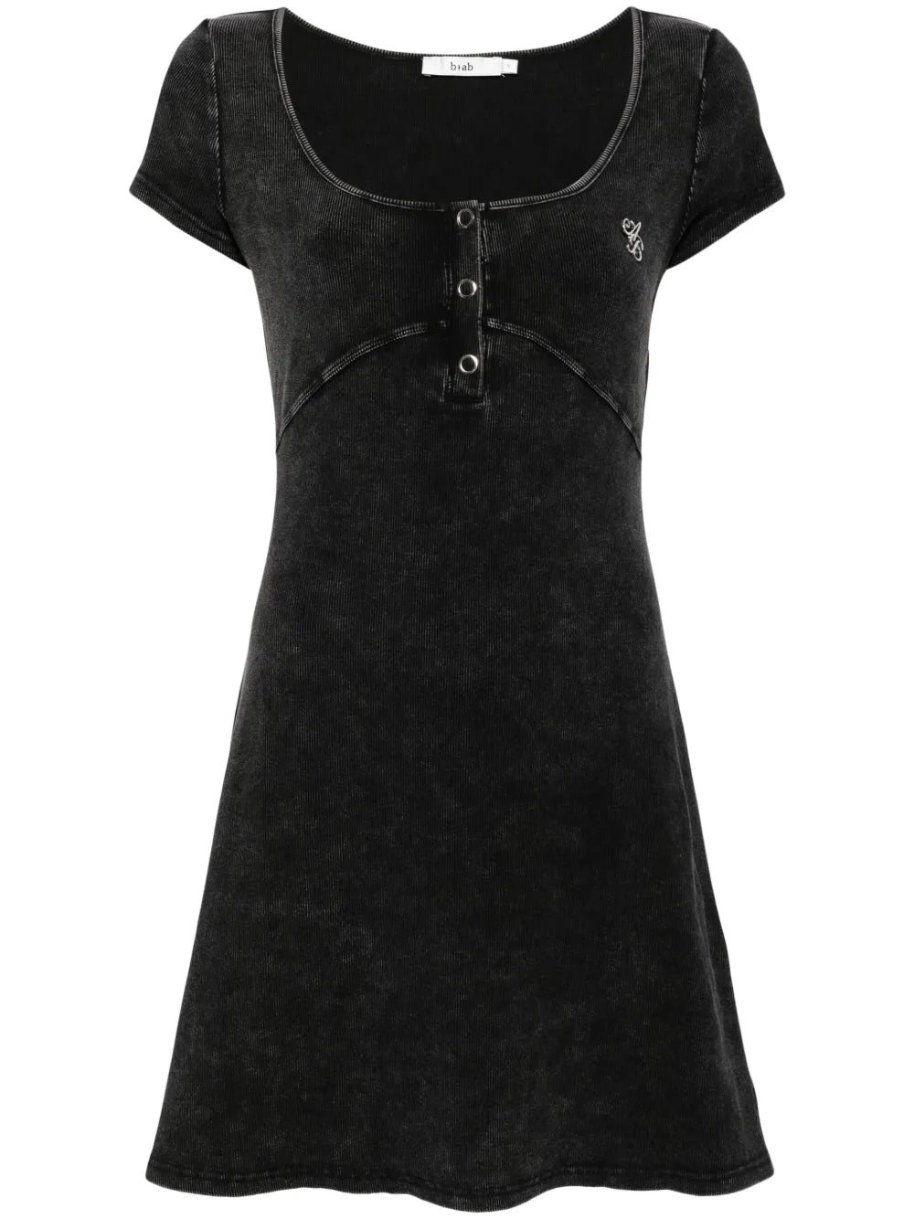 Logo-Appliqué Ribbed Minidress