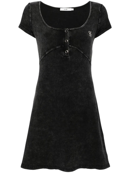 Logo-Appliqué Ribbed Minidress