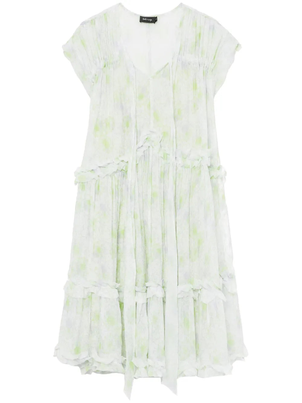Floral-Print Ruffled Mini Dress