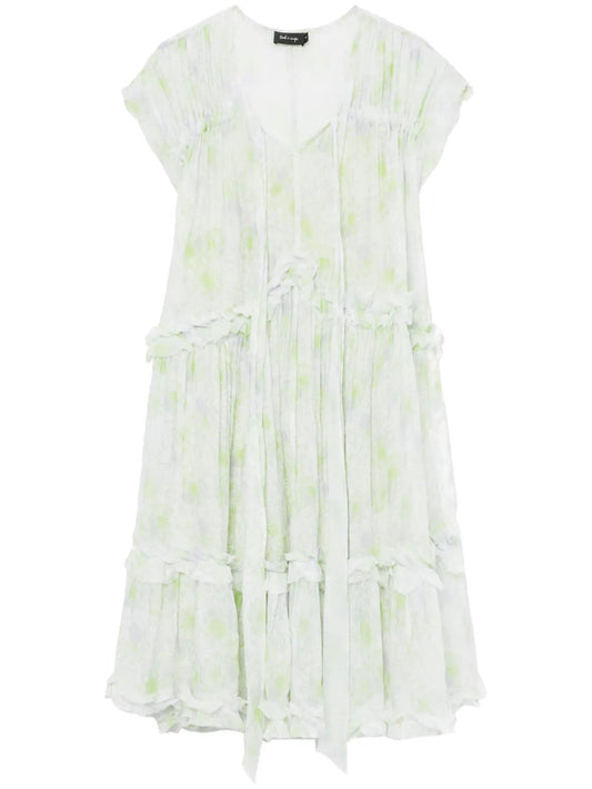 Floral-Print Ruffled Mini Dress