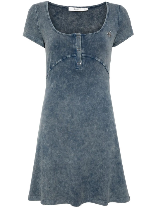 Logo-Appliqué Ribbed Minidress