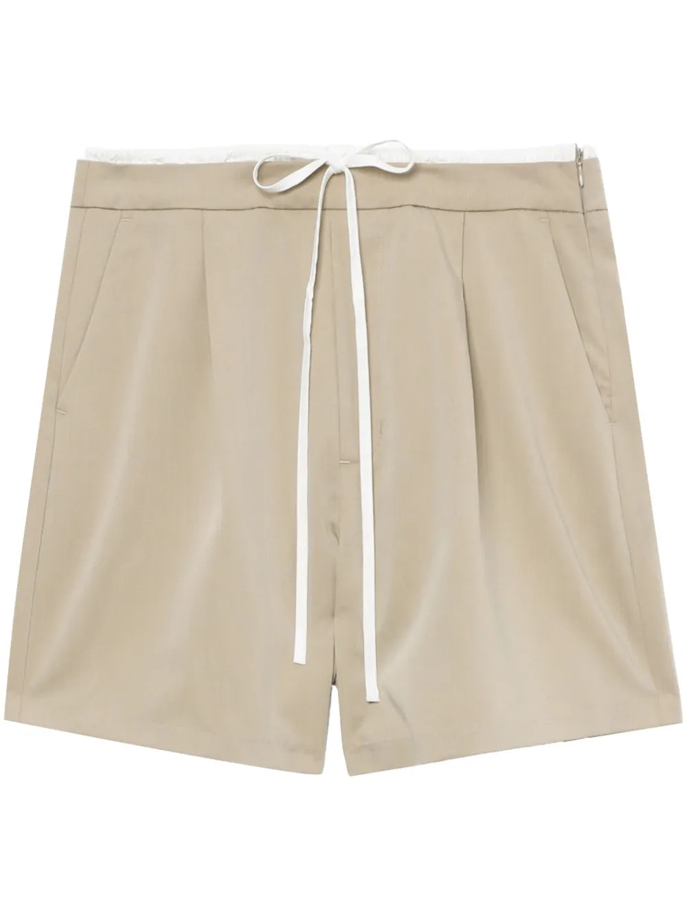 Drawstring Pleated Shorts
