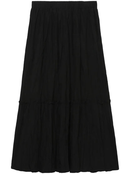 A-Line Tiered Midi Skirt