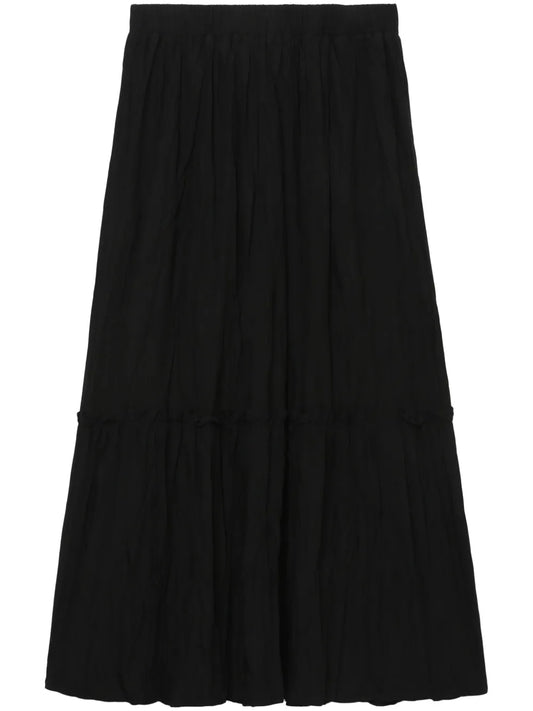 A-Line Tiered Midi Skirt