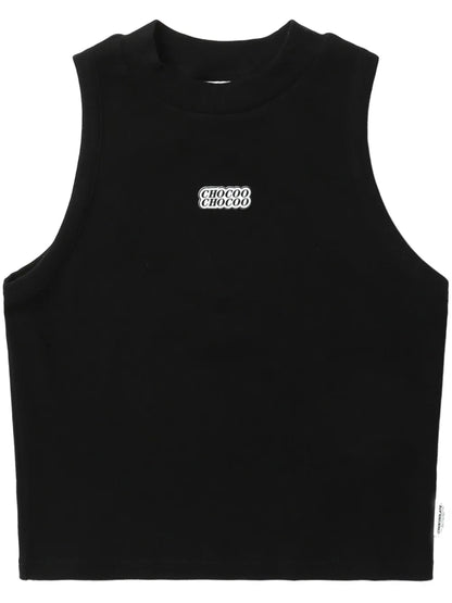 Logo-Print Cropped Vest