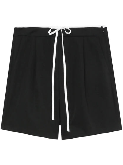 Drawstring Pleated Shorts