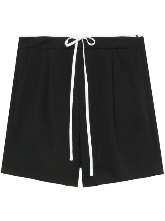 Drawstring Pleated Shorts