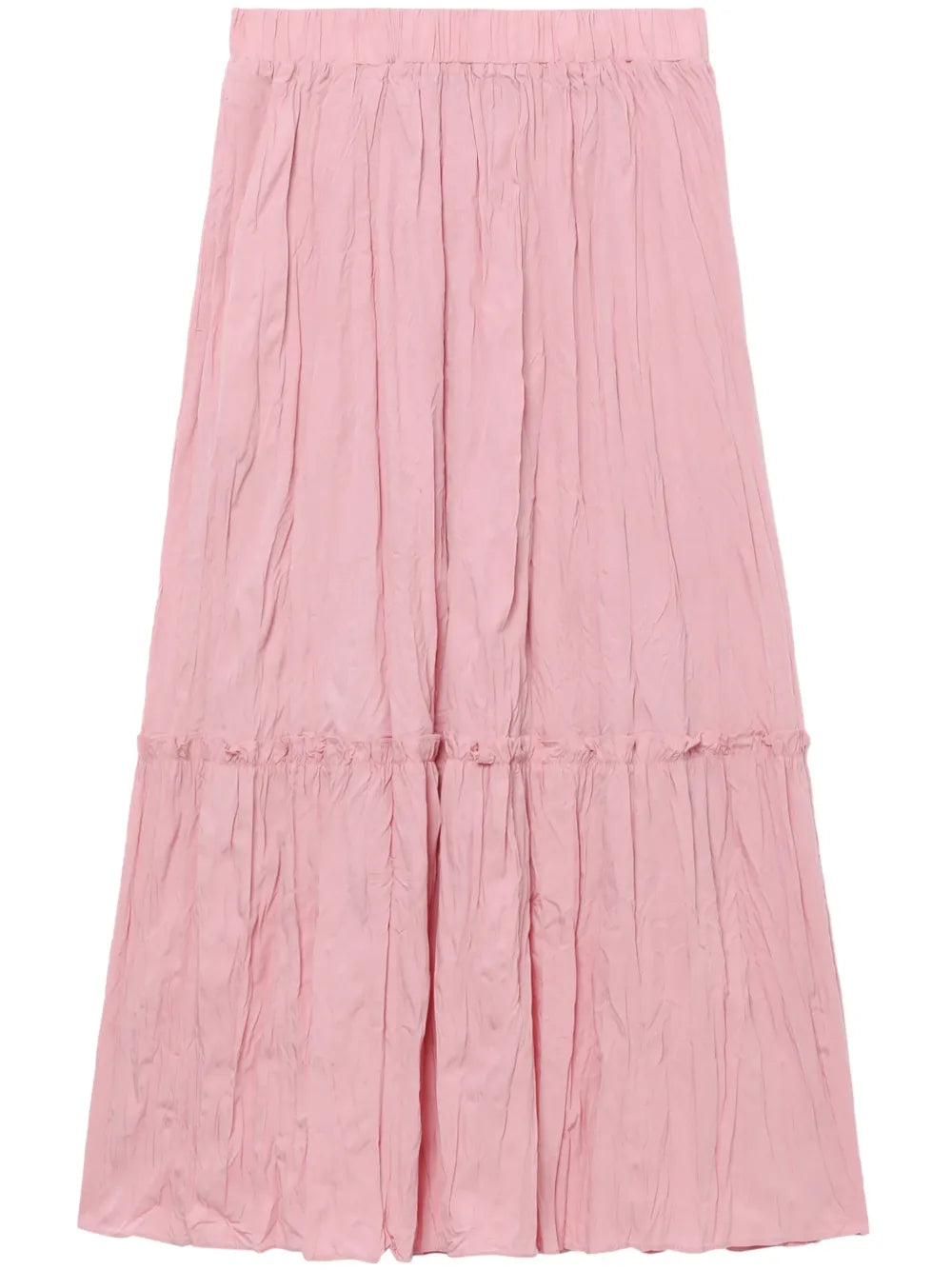 A-Line Tiered Midi Skirt