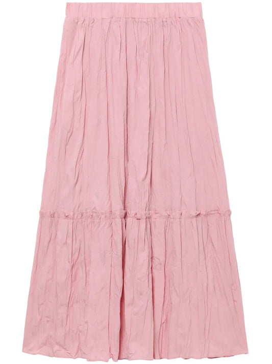 A-Line Tiered Midi Skirt