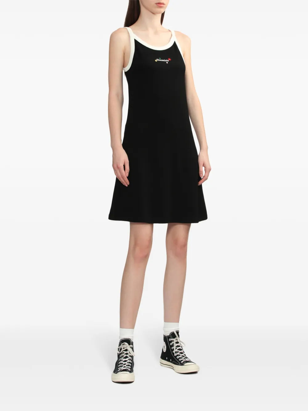 Logo-Print Sleeveless Dress