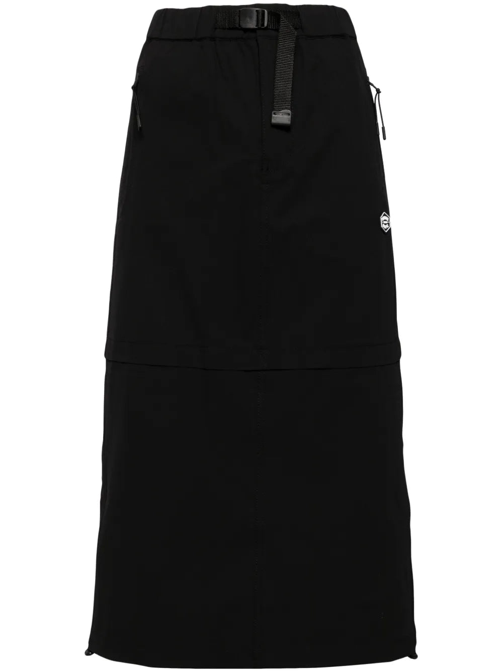 Elasticated-Waist Midi Skirt