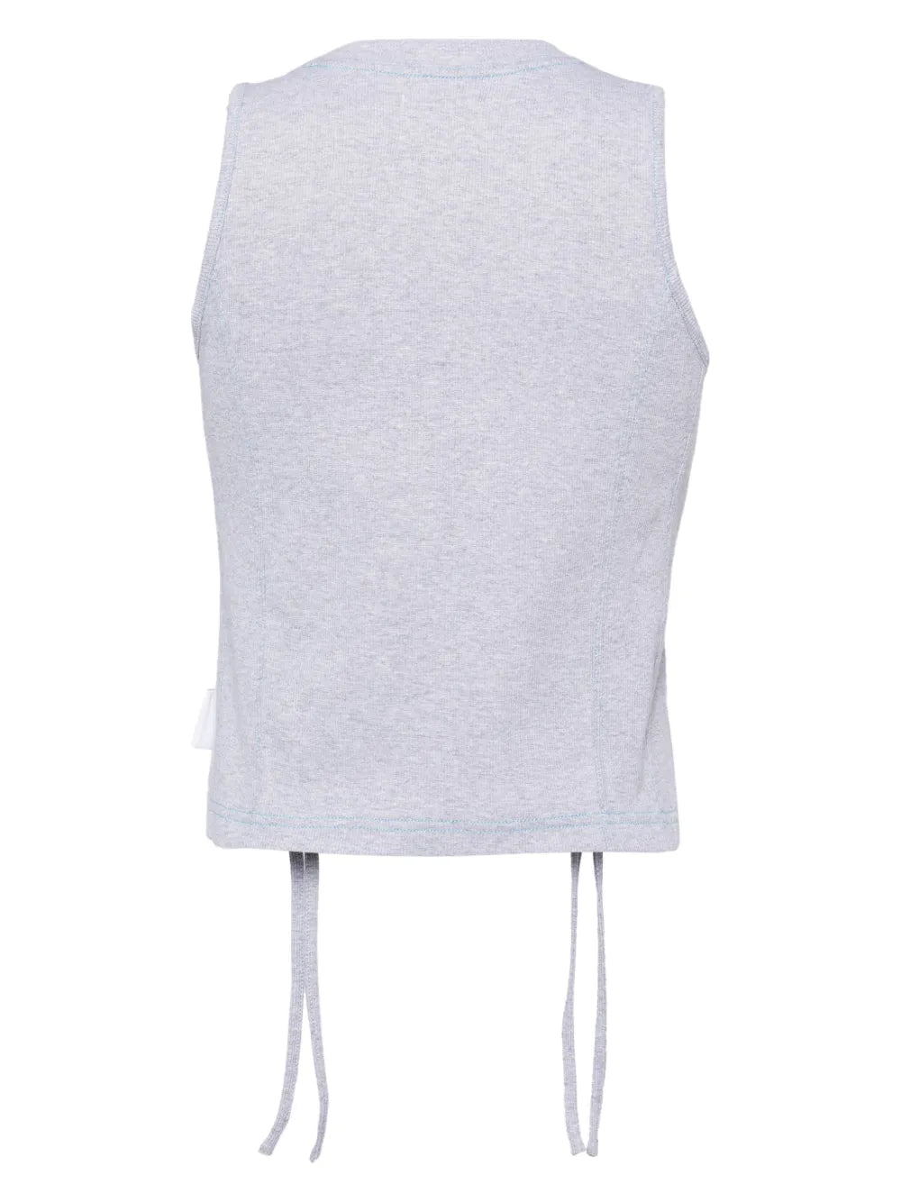Embroidered-Slogan Sleveless Top