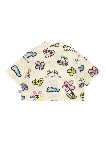 Logo-Print Button-Up Shirt