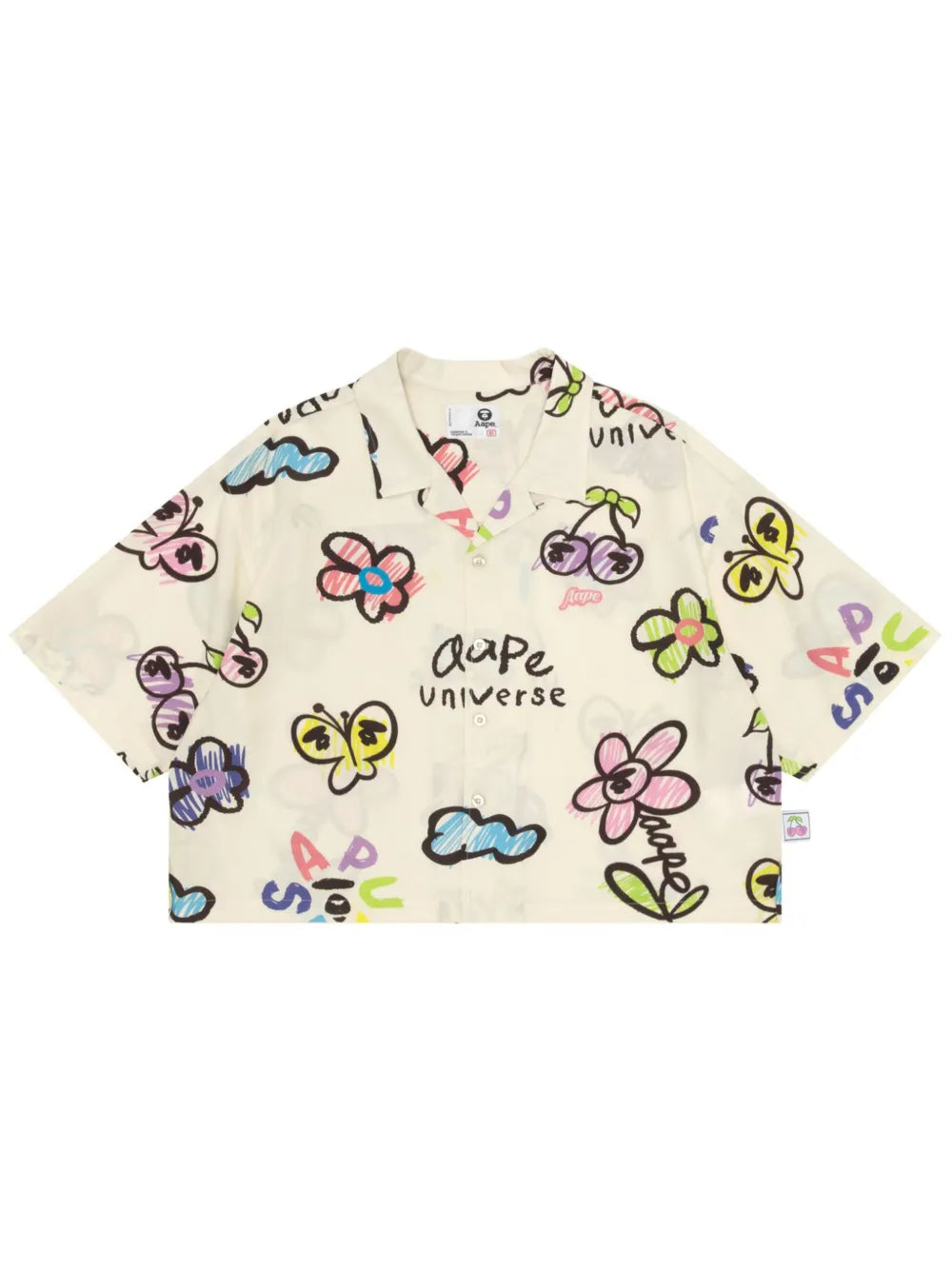 Logo-Print Button-Up Shirt