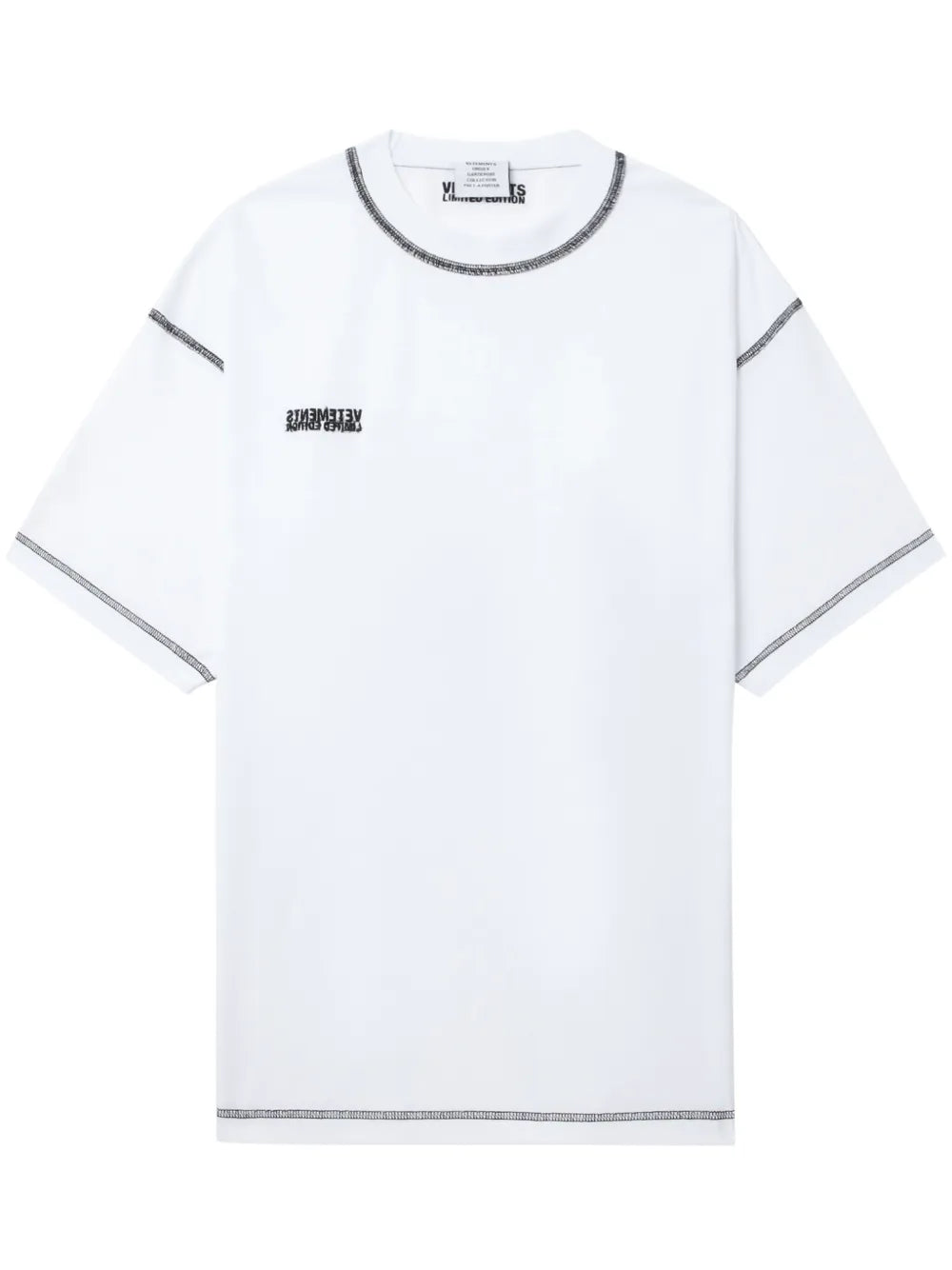 Contrast-Stitching Cotton T-Shirt