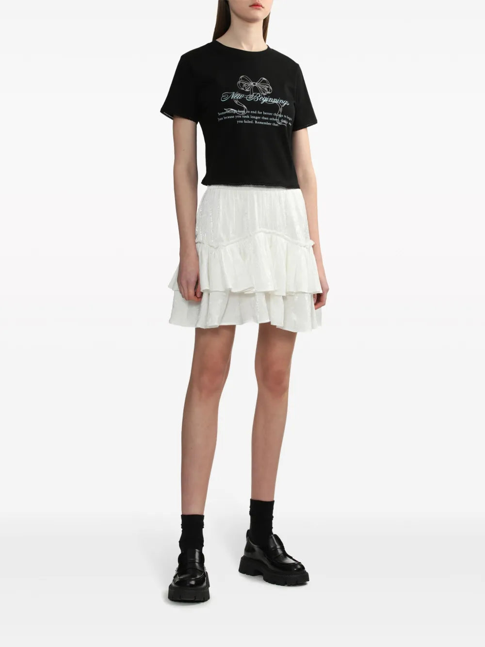 Slogan-Print Cotton T-Shirt