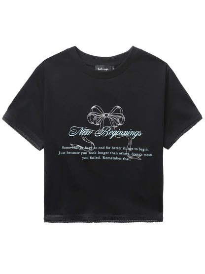 Slogan-Print Cotton T-Shirt
