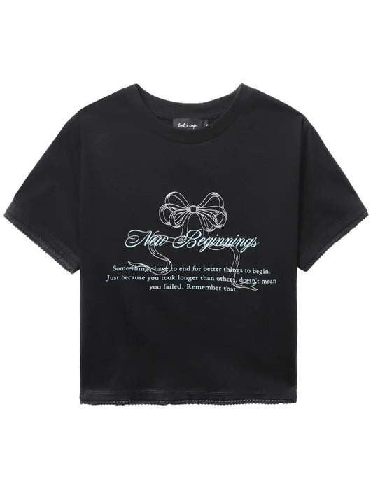 Slogan-Print Cotton T-Shirt