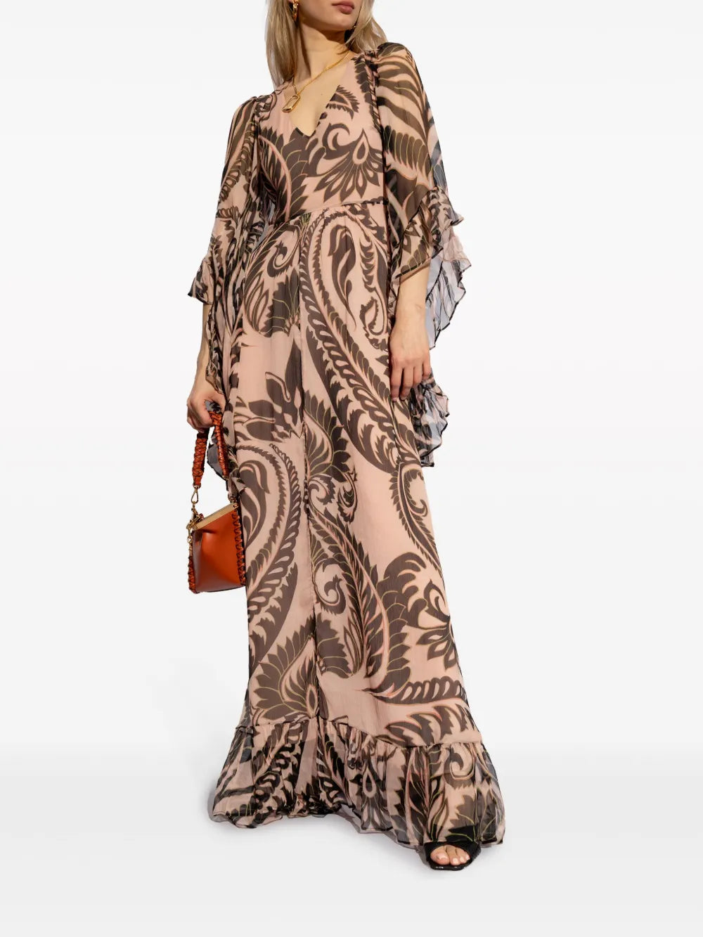 Graphic-Print Silk Maxi Dress