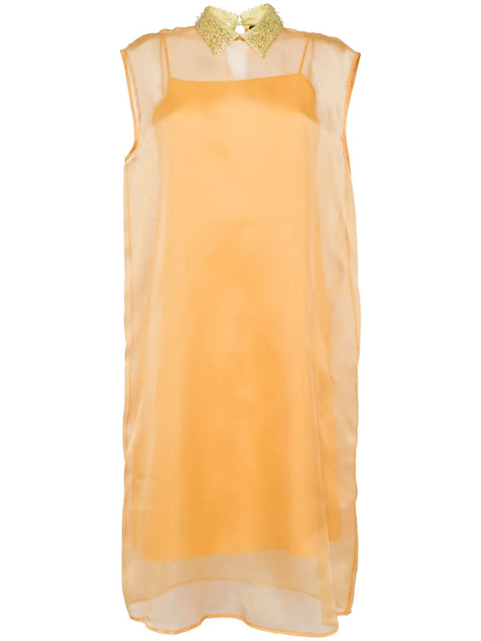 Silk-Organza Midi Dress