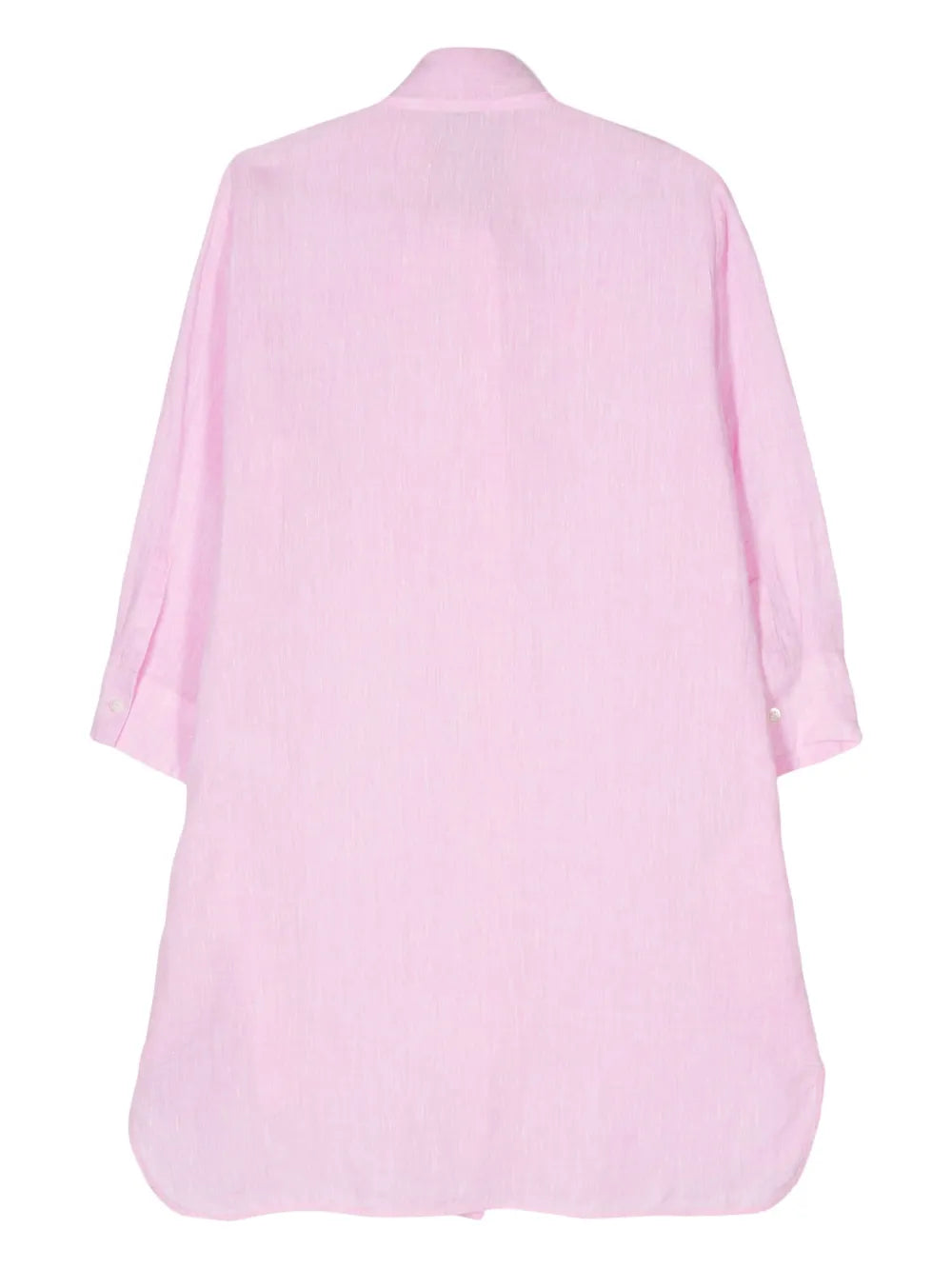 Pussy-Bow Collar Linen Shirt