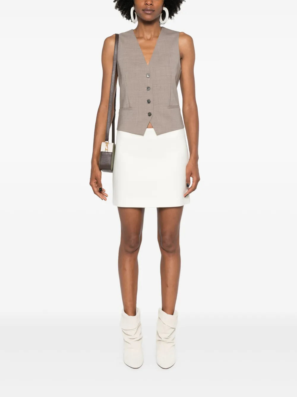 Dart-Detail Mini Skirt
