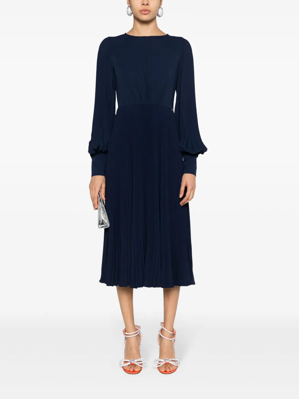 Pleated Midi Dress