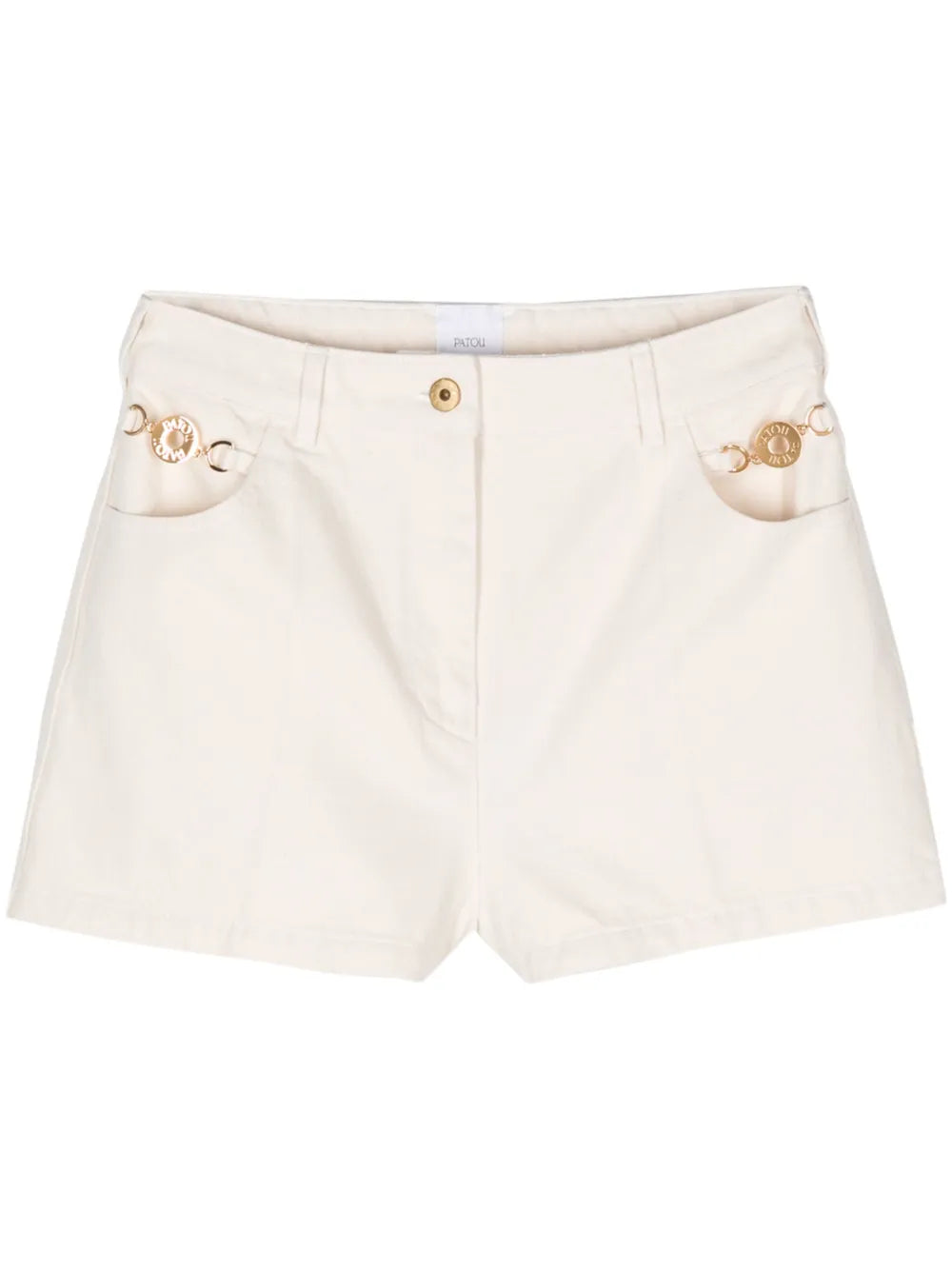 Logo-Engraved Medallion Cotton Shorts