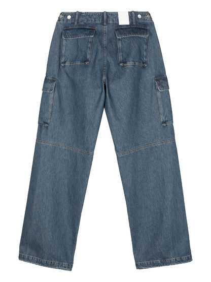 Wide-Leg Cargo Jeans