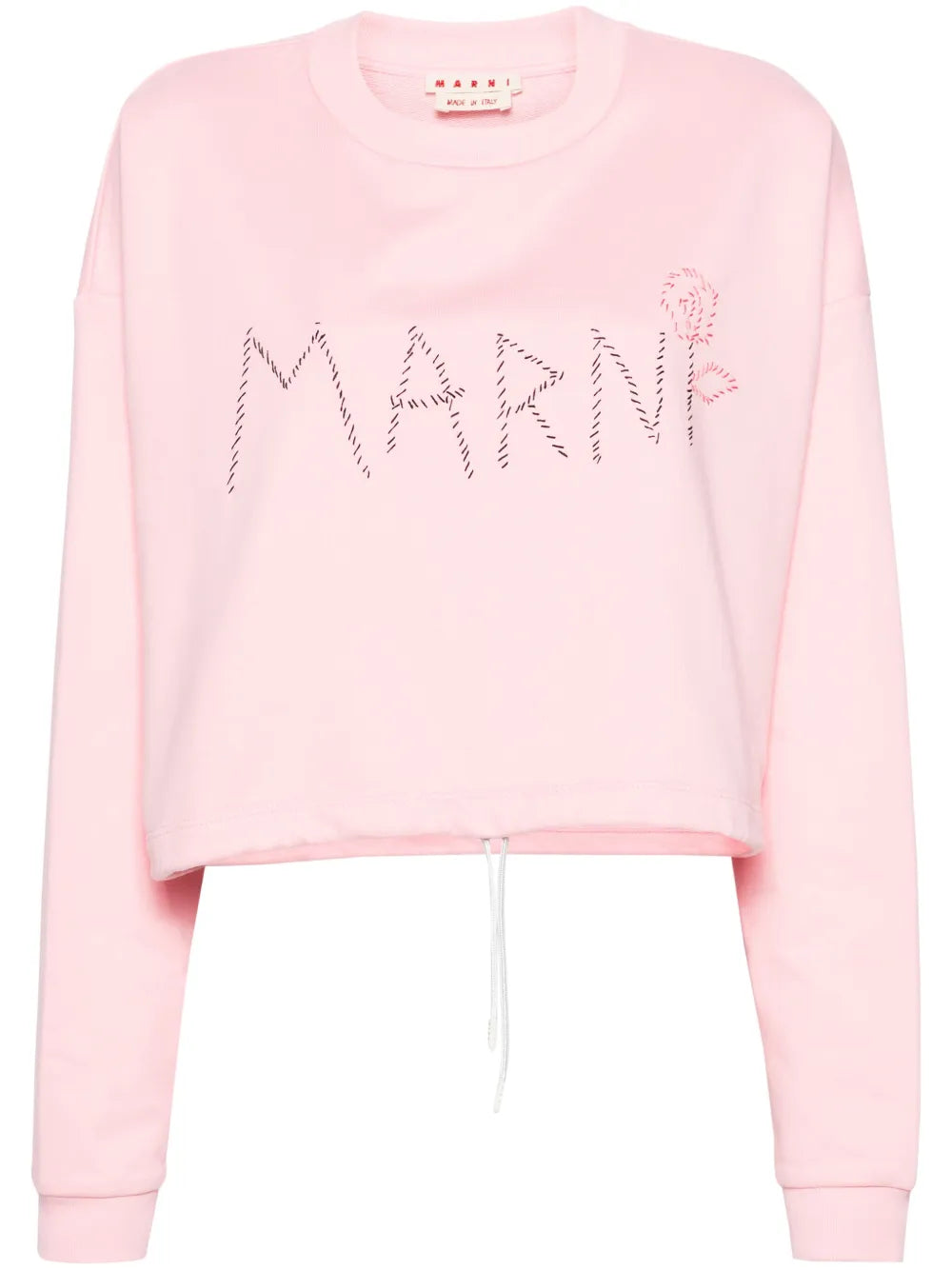 Logo-Embroidered Cropped Sweatshirt