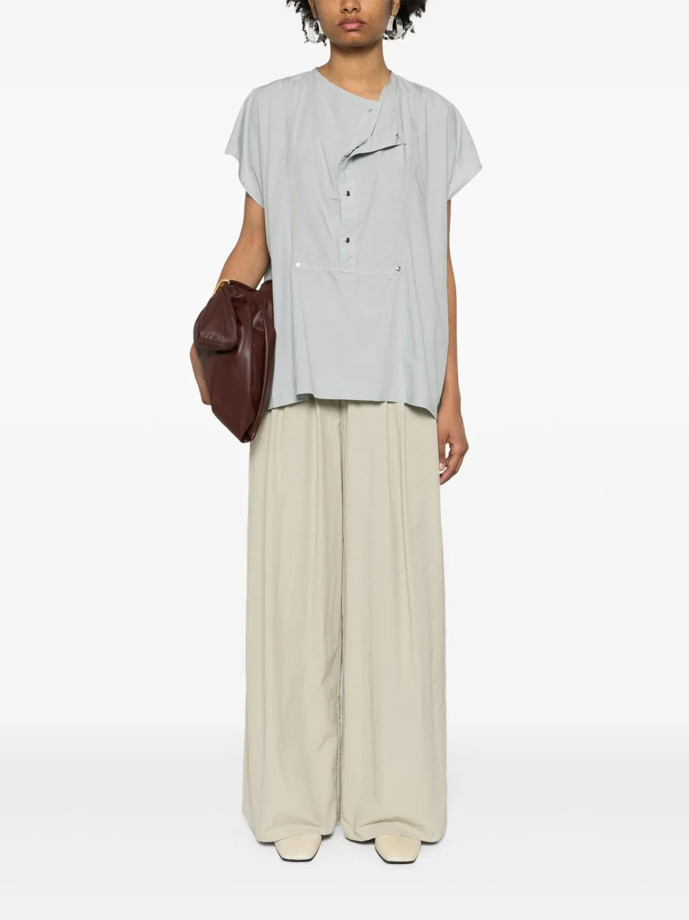 Cap-Sleeve Blouse