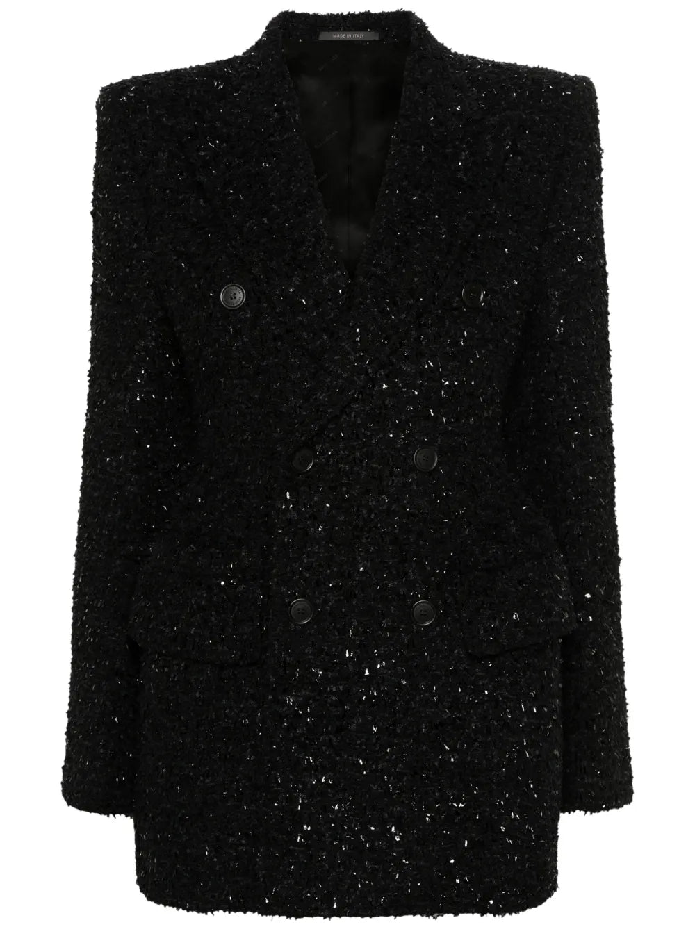 Double-Breasted Bouclé Blazer