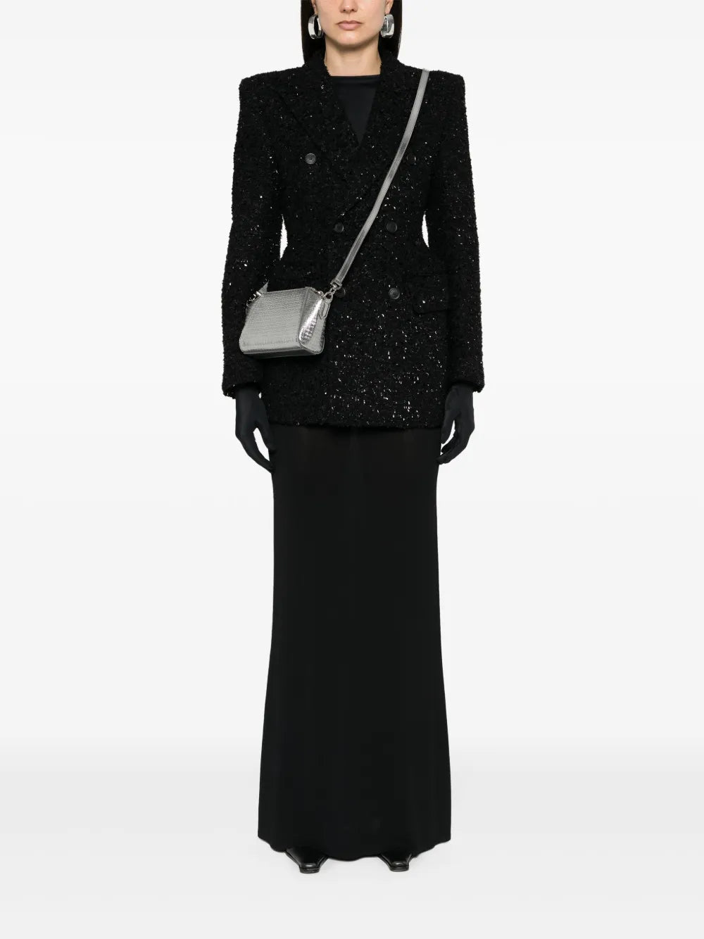 Double-Breasted Bouclé Blazer