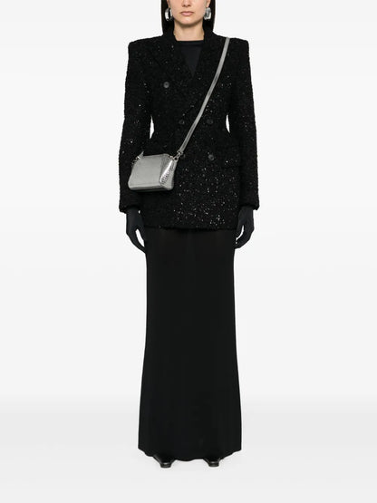 Double-Breasted Bouclé Blazer