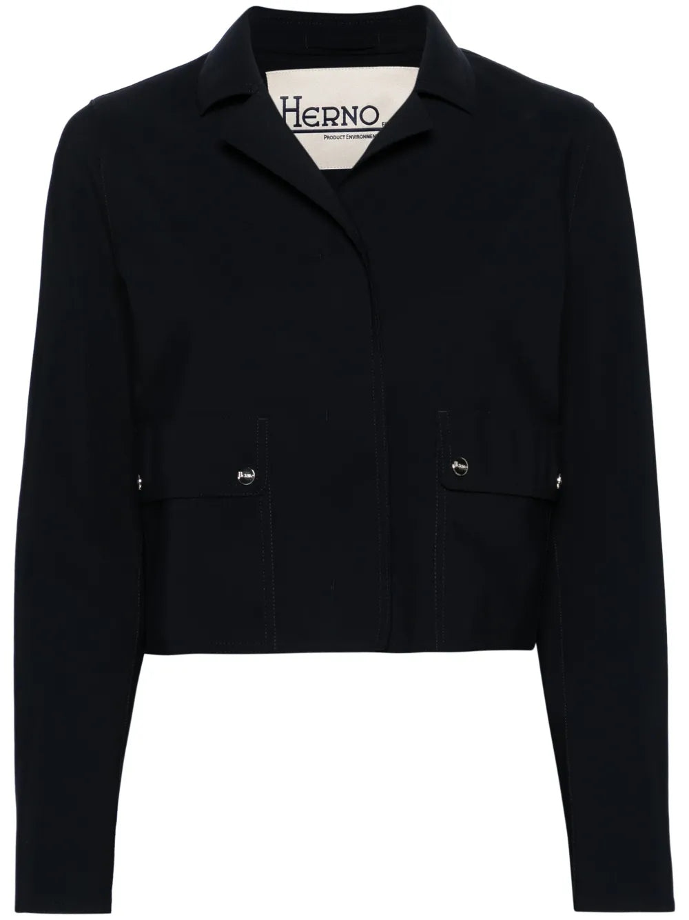 Press-Stud Cropped Jacket