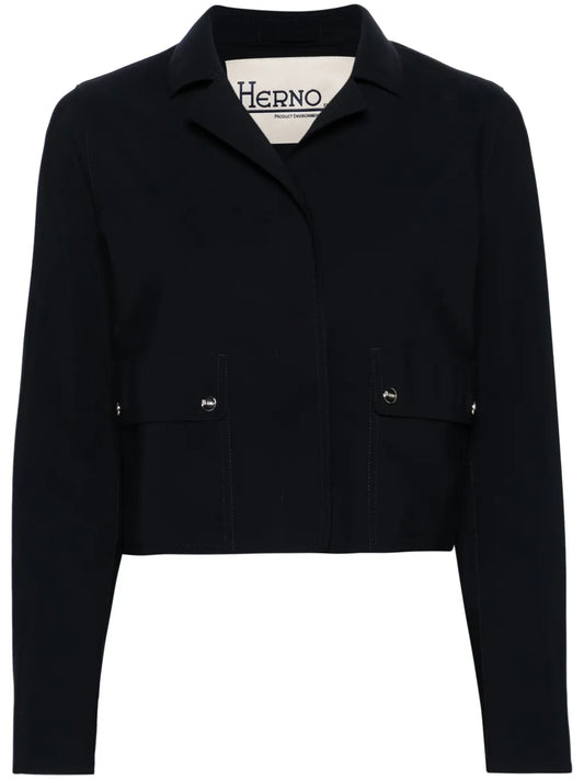 Press-Stud Cropped Jacket