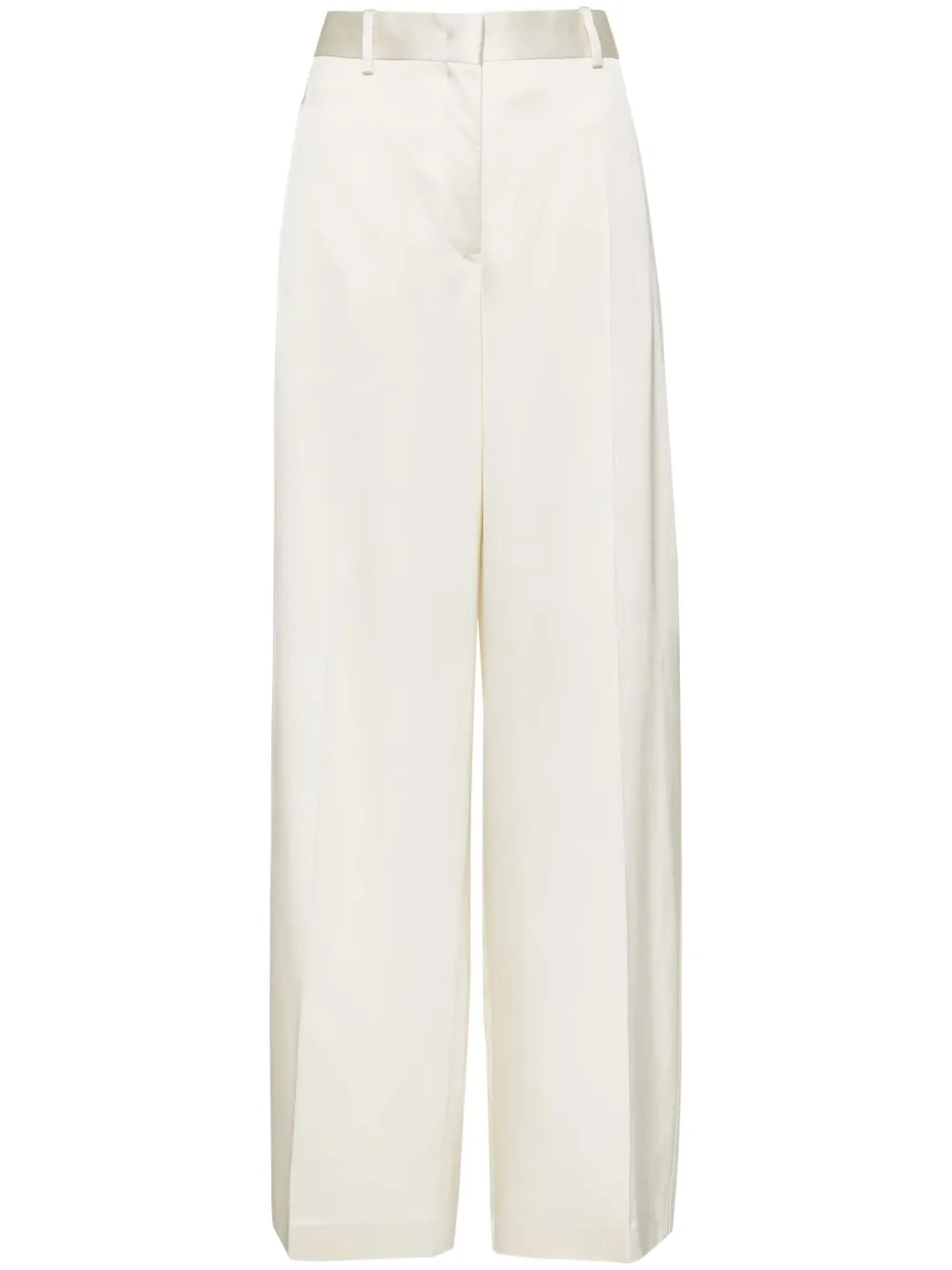 Twill-Weave Pressed-Crease Trousers