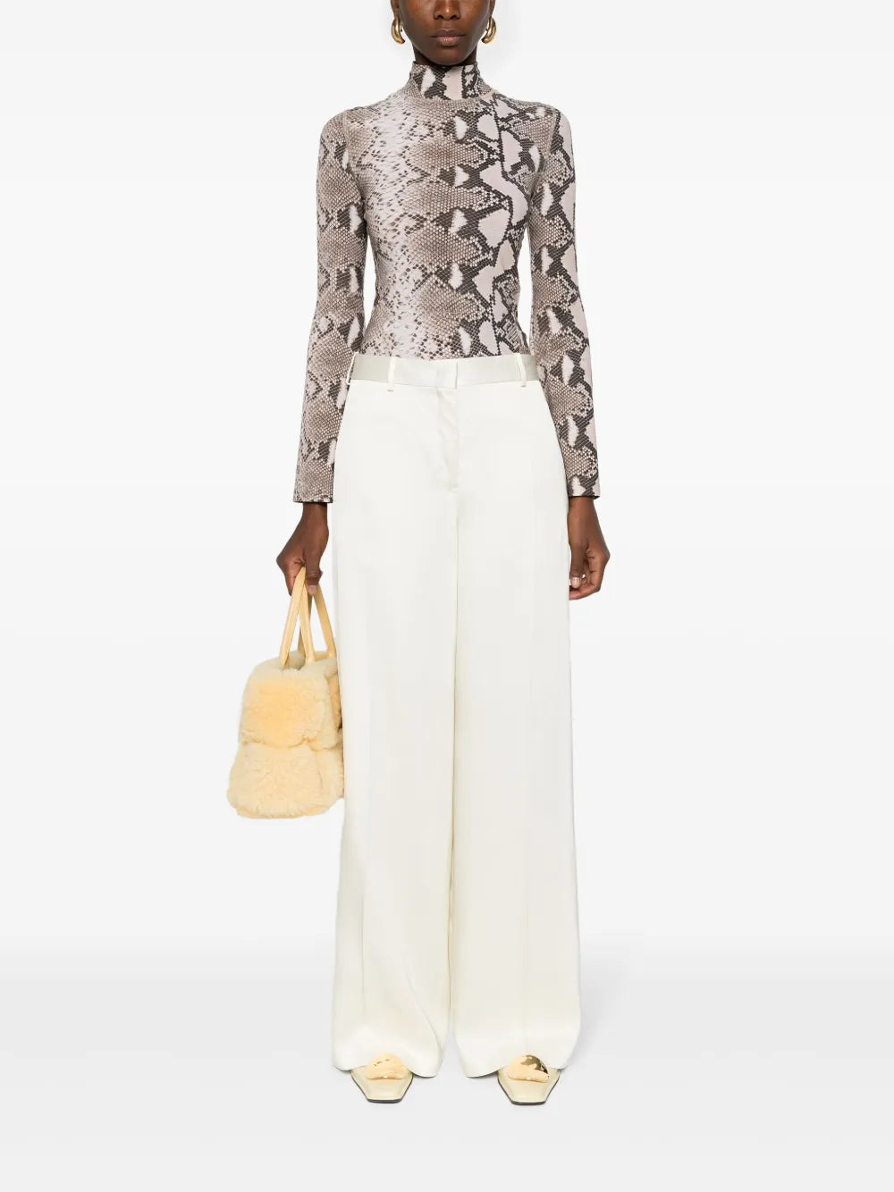 Twill-Weave Pressed-Crease Trousers