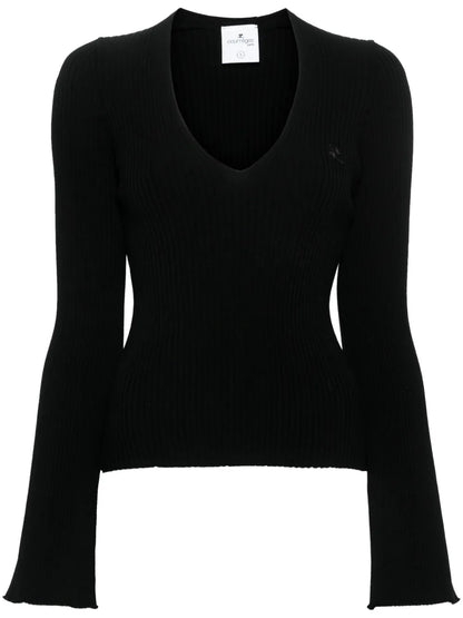 Logo-Appliqué Ribbed Jumper