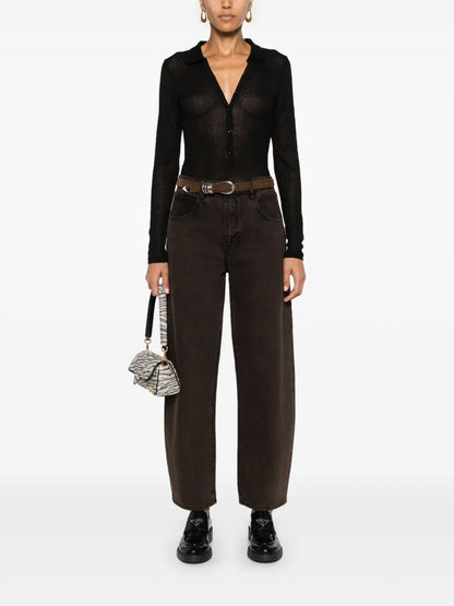 Lace Mesh Polo Top