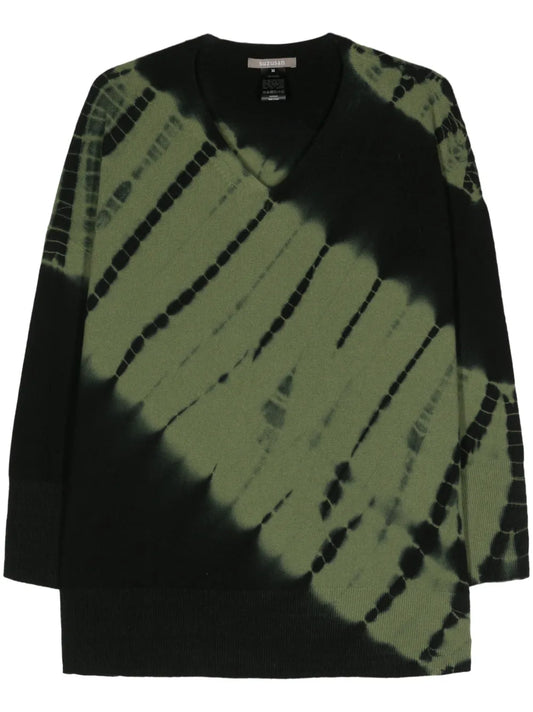 Tesuji Yoroidan Shibori Diagonal-Pattern Cashmere Jumper