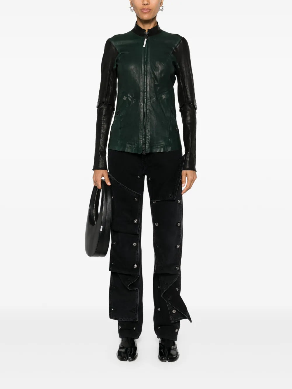 Two-Tone Leather Jacket