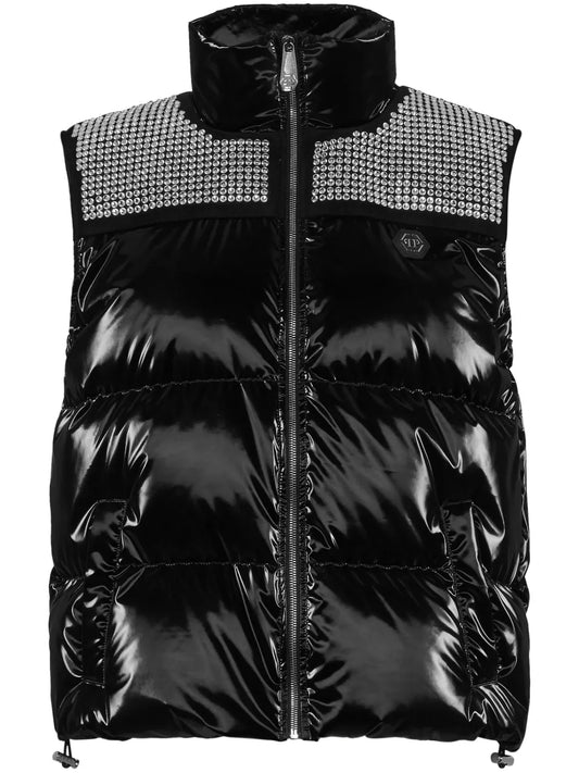 Crystal-Embellished Padded Gilet