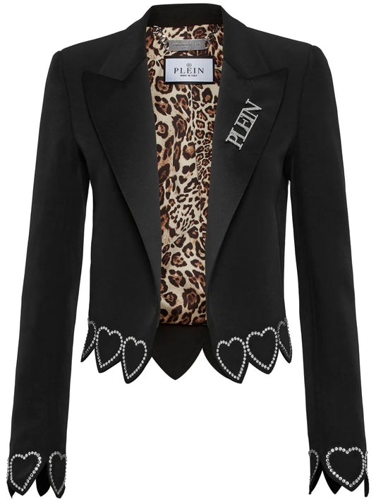 Heart-Embellished Blazer
