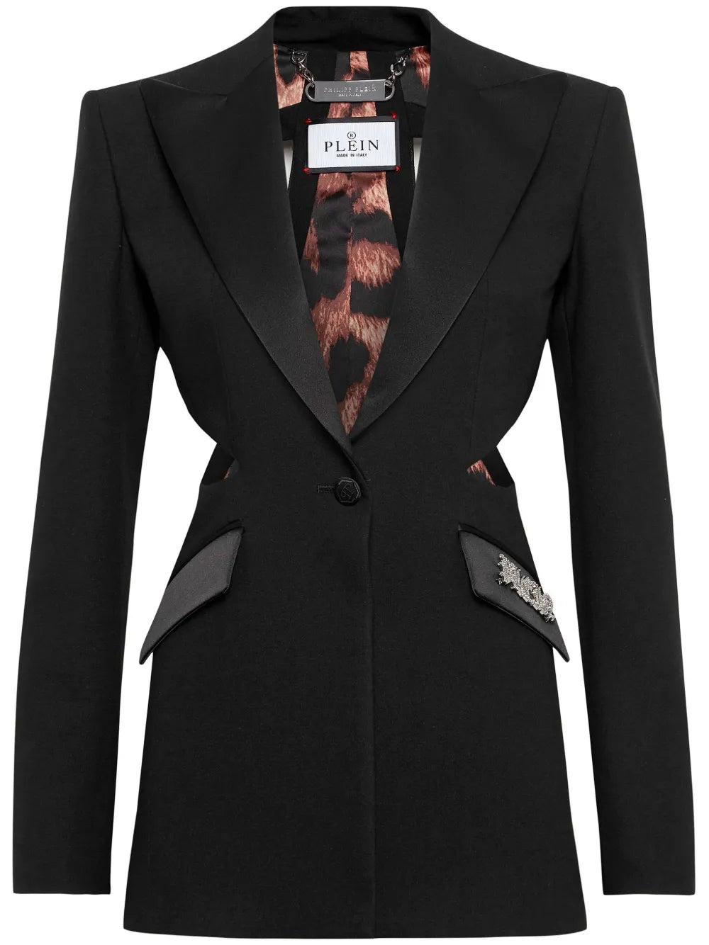 Cut-Out Single-Breasted Blazer
