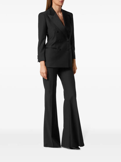 Peak-Lapels Double-Breasted Blazer