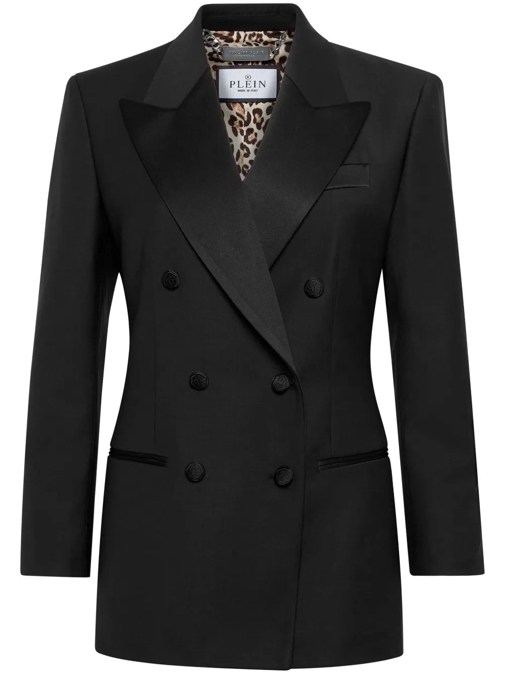 Peak-Lapels Double-Breasted Blazer